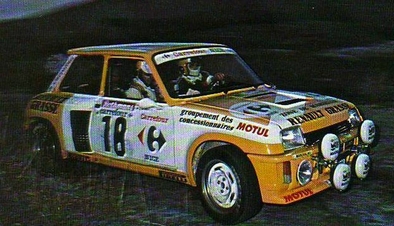 Dominique De Meyer - Bernard Occelli
18º Rallye International d'Antibes 1983. Renault 5 Turbo Tour de Corse. Abandonó por accidente.

Del 13 al 15 de Octubre, Antibes, Alpes Marítimos, Provenza-Alpes-Costa Azul, Francia.
Superficie: asfalto.

El Rallye tenia un total de 513.00 km cronometrados.
Desconocemos en cuantos tramos especiales se dividian.

Tomaron la salida 153 equipos, finalizaron 69.@
Palabras clave: Antibes;Renault;Grupo_B;1983