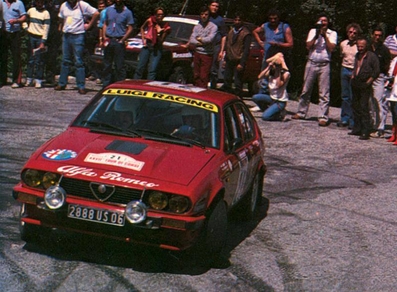 Yves Loubet - Rene Alemany
27º Tour de Corse - Rallye de France 1983. Alfa Romeo Alfetta GTV6 (2888 US 06). Abandonó por la transmisión del coche, desconocemos en que especial.

Del 5 al 7 de Mayo, Ajaccio, Córcega, Francia.
Superficie: asfalto.

El Rally tenia un total de 1715.10 km de los que 1066.10 km divididos en 32 tramos eran especiales.

Tomaron la salida 178 equipos, finalizaron 57.@
Palabras clave: Yves_Loubet;Corse;Corcega;Alfa;Romeo;GTV6;1983