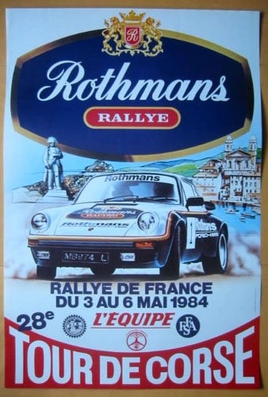 28º Tour de Corse - Rallye de France 1984
Prueba: 5 de 12

Data: de Jueves 3 - Mayo -1984 a Domingo 6 - Mayo - 1984 
Sede: Ajaccio, Córcega, Francia 
Superficie: asfalto

El Rally tenia un total de 1618 km de los que 1130.9 km divididos en 30 tramos eran especiales.

Se inscribieron 158, tomaron la salida 155, finalizaron 57.
Palabras clave: Placas;Corse;Corcega;1984;Grupo_B;Corse