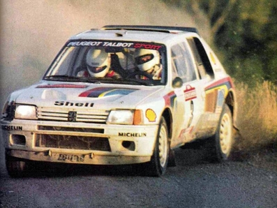 Ari Vatanen - Terry Harryman
26º Rally de Sanremo 1984. Peugeot 205 Turbo 16. Clasificado 1º.
El Rally tenia un total de 2612 km de los que 777 km divididos en 56 tramos, eran especiales, (2 de ellas fueron canceladas SS7 Sante Luce de 12,30 km y SS26 Chiusdino 2 de 17,41 Km).
Se inscribieron 104 equipos, tomaron la salida 100, finalizaron 35.@
Palabras clave: ;Terry_Harryman;Peugeot;Grupo_B;Sanremo;1984