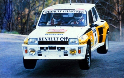 Jean Ragnotti - Pierre Thimonier
27º Critérium Alpin - Behra 1984. Renault 5 Turbo Tour de Corse (1465 XD 91). Clasificado 1º.
Renault Chartres

Del 14 al 15 de Abril, Grasse, Francia.
Superficie: asfalto.

Tomaron la salida 106 equipos, finalizaron 56.@
Palabras clave: Renault;Turbo;Behra_Alpin;Grupo_B;1984