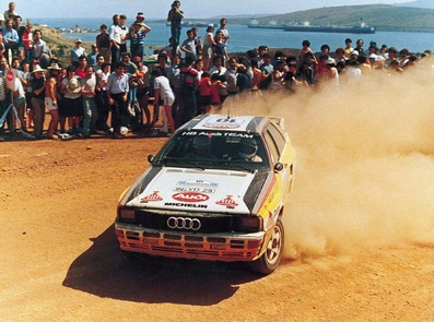 Stig Blomqvist - Björn Cederberg
31º Rothmans Acropolis Rally 1984. Audi Quattro A2 (IN-YD 29). Clasificado 1º.

Del 26 al 31 de Mayo, Atenas, Grecia.
Superficie: tierra.

El Rally tení­a un total de 2265 km, de los que 796.62 km divididos en 47 tramos eran especiales.

Tomaron la salida 104 equipos, finalizaron 32.@
Palabras clave: Stig_Blomqvist;Audi;Quattro;Grecia;1984;Grupo_B