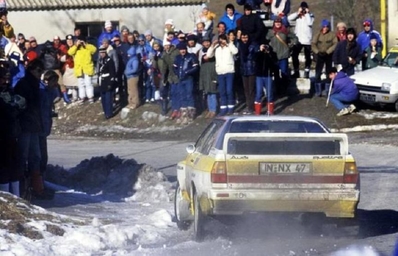 Walter Röhrl - Christian Geistdörfer
52º Rallye Automobile de Monte-Carlo 1984. Audi Quattro A2 (IN-NX 47). Clasificado 1º.

Del 21 al 27 de Enero, Monte-Carlo.
Superficie: asfalto - nieve.

El Rally tenia un total de 3328.90 km de los que 753.20 km divididos en 30 tramos eran especiales, (4 de ellas fueron cancxeladas SS3 St Jean en Royans de 39 Km, SS11 Les Savoyons - Sigoyer de 32 Km, SS12 Pont sur Barrage du Sautet de 18,40 Km, SS13 Chateau d'Ancelle - La Batie Neuve de 11,20 Km).

Se inscribieron 222 equipos, tomaron la salida 209, finalizaron 120.@
Palabras clave: Walter_Röhrl;Audi;Quattro;Grupo_B;Montecarlo;1984
