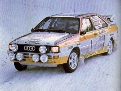 Walter Röhrl - Christian Geistdörfer
52º Rallye Automobile de Monte-Carlo 1984. Audi Quattro A2 (IN-NX 47). Clasificado 1º.

Del 21 al 27 de Enero, Monte-Carlo.
Superficie: asfalto - nieve.

El Rally tenia un total de 3328.90 km de los que 753.20 km divididos en 30 tramos eran especiales, (4 de ellas fueron cancxeladas SS3 St Jean en Royans de 39 Km, SS11 Les Savoyons - Sigoyer de 32 Km, SS12 Pont sur Barrage du Sautet de 18,40 Km, SS13 Chateau d'Ancelle - La Batie Neuve de 11,20 Km).

Se inscribieron 222 equipos, tomaron la salida 209, finalizaron 120.@
Palabras clave: Walter_Röhrl;Audi;Quattro;Grupo_B;Montecarlo;1984;Nieve