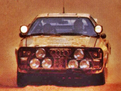 Hannu Mikkola - Arne Hertz
16º Rallye Cote d'Ivoire 1984. Audi Quattro A2 (IN-NX 47). Clasificado 2º.

Del 31 de Octubre al 4 de Noviembre, Africa.
Superficie: tierra.

El Rally constaba de 4 etapas con un total de 4012 km y 46 controles horarios.

Tomaron la salida 50 equipos, finalizaron 6.@
Palabras clave: ;Audi;Sport;Quattro;Grupo_B;Costa_Marfil;1984