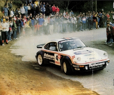 Beny Fernandez - Jose Luis Sala
14º Critérium Montseny-Guilleries 1984. Porsche 911 SC RS. Clasificado 2º.
Foto en la ultima curva del tramo Coll de Revell.

Del 7 al 8 de Abril, Viladrau, Osona, Girona, Catalunya, España.
Superficie: asfalto.

Tomaron la salida 100 equipos, finalizaron 30.@
Palabras clave: ;Porsche;Grupo_B;Criterium_Montseny_Guilleries;1986