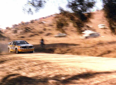Hannu Mikkola - Arne Hertz
4º Marlboro Rally de Argentina YPF Cordoba 1984. Audi Quattro A2, Clasificado 2º.

Del 27 de Julio al 1 de Agosto, Buenos Aires - Cordoba, Argentina.
Superficie: tierra.

El Rally tenia un total de 2619.00 Km de los que 948.58 Km divididos en 24 tramos eran especiales (uno de elos fue cancelado SS24).

Se inscribieron 105 equipos, tomaron la salida 105, finalizaron 21.@
Palabras clave: ;Argentina;Audi;Quattro;Grupo_B;1984
