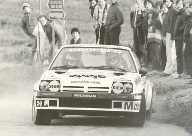 Dario Cerrato - Giuseppe Cerri
14º Rally 4 Regioni 1984. Opel Manta 400. Clasificado 2º.

Del 18 al 20 de Mayo, Salice Terme, Lombardia, Italia.
Superficie: asfalto.

Desconocemos de cuantos kilómetros constaba la prueba tanto totales como cronometrados..

Tomaron la salida 66 eqyuipos, finalizaron 28.@
Palabras clave: ;Opel;Manta;Grupo_B;1984;Rally_4_Regioni