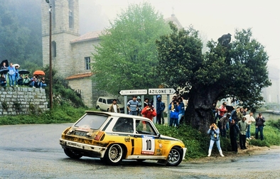 Jean Ragnotti - Pierre Thimonier
28º Tour de Corse - Rallye de France 1984. Renault 5 Turbo Tour de Corse (1465 XD 91). Clasificado 3º.

Del 3 al 5 de Mayo, Ajaccio, Córcega, Francia.
Superficie: asfalto.

El Rally tenia un total de 1618 km de los que 1130.9 km divididos en 30 tramos eran especiales.

Se inscribieron 158 equipos, tomaron la salida 155, finalizaron 57.@
Palabras clave: ;Pierre_Thimonier;Renault;Turbo;Grupo_B;Corcega;1984;Corse