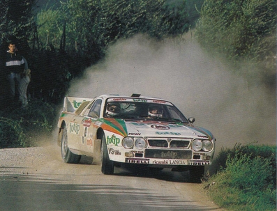 Massimo "Miki" Biasion - Tiziano Siviero
26º Rallye Sanremo 1984. Lancia Rally 037 (TO W67784). Clasificado 3º.
Jolly Club Totip

Del 30 de Septiembre al 5 de Octubre, Sanremo, Liguria, Imperia, Italia.
Superficie: asfalto -tierra.

El Rally tenia un total de 2546.29 km de los que 807.69 km divididos en 56 tramos eran especiales, (2 de ellas fueron canceladas SS7 Sante Luce de 12,30 km y SS26 Chiusdino 2 de 17,41 Km).

Se inscribieron 104 equipos, tomaron la salida 100, finalizaron 35.@
Palabras clave: Lancia;Rally;Grupo_B;Sanremo;1984