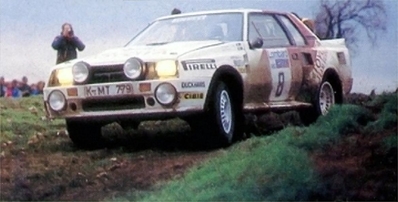 Per Eklund - Dave Whittock
33º Lombard RAC Rally 1984. Toyota Celica Twincam Turbo TCT (K-MT 779). Clasificado 3º.

Del 25 al 29 de Noviembre, Chester, Cheshire, Inglaterra, Reino Unido.
Superficie: tierra.

El Rally tenia un total de 3232.00 km de los que 868.54 km divididos en 56 tramos eran especiales.

Se inscribieron 124 equipos, tomaron la salida 119, finalizaron 52.@
Palabras clave: ;Toyota;Celica;TCT;Grupo_B;Gran_Bretaña;1984;Inglaterra