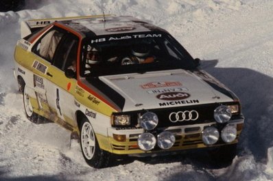 Hannu Mikkola - Arne Hertz
52º Rallye Automobile de Monte-Carlo 1984. Audi Quattro A2 (IN-NV 83). Clasificado 3º.

Del 21 al 27 de Enero, Monte-Carlo.
Superficie: asfalto - nieve.

El Rally tenia un total de 3328.90 km de los que 753.20 km divididos en 30 tramos eran especiales, (4 de ellas fueron cancxeladas SS3 St Jean en Royans de 39 Km, SS11 Les Savoyons - Sigoyer de 32 Km, SS12 Pont sur Barrage du Sautet de 18,40 Km, SS13 Chateau d'Ancelle - La Batie Neuve de 11,20 Km).

Se inscribieron 222 equipos, tomaron la salida 209, finalizaron 120.@
Palabras clave: Hannu_Olavi_Mikkola;Arne_Hertz;Audi;Quattro;Montecarlo;1984;nieve