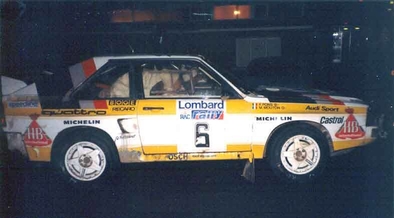 Michèle Mouton - Fabrizia Pons
33º Lombard RAC Rally 1984. Audi Sport Quattro S1 (IN-NT 2). Clasificada 4ª.

Del 25 al 29 de Noviembre, Chester, Cheshire, Inglaterra, Reino Unido.
Superficie: tierra.

El Rally tenia un total de 3232.00 km de los que 868.54 km divididos en 56 tramos eran especiales.

Se inscribieron 124 equipos, tomaron la salida 119, finalizaron 52.@
Palabras clave: Michele_Mouton;Audi;Sport;Quattro;Gran_Bretaña;Grupo_B;1984;RAC_Rally