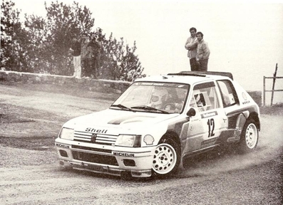 Jean-Pierre Nicolas - Charley Pasquier
28º Tour de Corse - Rallye de France 1984. Peugeot 205 Turbo 16 (697 EXC 75). Clasificado 4º.

Debut del Peugeot 205 Turbo 16 en el Mundial de Rallys.

Del 3 al 5 de Mayo, Ajaccio, Córcega, Francia.
Superficie: asfalto.

El Rally tenia un total de 1618 km de los que 1130.9 km divididos en 30 tramos eran especiales.

Se inscribieron 158 equipos, tomaron la salida 155, finalizaron 57.@
Palabras clave: ;Peugeot;Turbo;Grupo_B;Corcega;1984;Corse;Debut