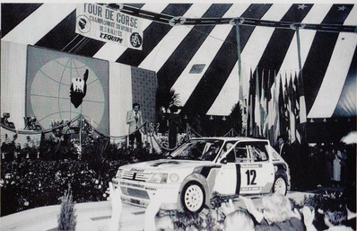 Jean-Pierre Nicolas - Charley Pasquier
28º Tour de Corse - Rallye de France 1984. Peugeot 205 Turbo 16 (697 EXC 75). Clasificado 4º.

Debut del Peugeot 205 Turbo 16 en el Mundial de Rallys.

Del 3 al 5 de Mayo, Ajaccio, Córcega, Francia.
Superficie: asfalto.

El Rally tenia un total de 1618 km de los que 1130.9 km divididos en 30 tramos eran especiales.

Se inscribieron 158 equipos, tomaron la salida 155, finalizaron 57.@
Palabras clave: ;Peugeot;Turbo;Grupo_B;Corcega;1984;Debut;Corse