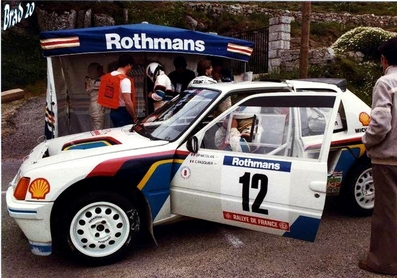 Jean-Pierre Nicolas - Charley Pasquier
28º Tour de Corse - Rallye de France 1984. Peugeot 205 Turbo 16 (697 EXC 75). Clasificado 4º.

Debut del Peugeot 205 Turbo 16 en el Mundial de Rallys.

Del 3 al 5 de Mayo, Ajaccio, Córcega, Francia.
Superficie: asfalto.

El Rally tenia un total de 1618 km de los que 1130.9 km divididos en 30 tramos eran especiales.

Se inscribieron 158 equipos, tomaron la salida 155, finalizaron 57.@
Palabras clave: ;Peugeot;Turbo;Grupo_B;Corcega;1984;Debut;Corse