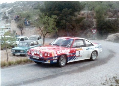 Jimmy McRae - Rob Arthur
32º Rally RACE - Costa Blanca 1984. Opel Manta 400. Clasificado 4º.

Del 17 al 19 de Marzo, Alicante, España.
Superficie: asfalto.

El Rally tenía un total de 398.61 km cronometrados.

Tomaron la salida 98 equipos, finalizaron 48.@
Palabras clave: Jimmy_McRae;Opel;Manta;Grupo_B;RACE;Costa_Blanca;1984