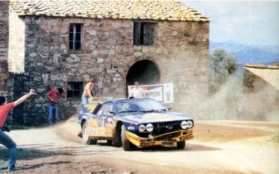 Fabrizio Tabaton - Luciano Tedeschini
26º Rallye Sanremo 1984. Lancia Rally 037 (GE 941679). Clasificado 4º.

Del 30 de Septiembre al 5 de Octubre, Sanremo, Liguria, Imperia, Italia.
Superficie: asfalto -tierra.

El Rally tenia un total de 2546.29 km de los que 807.69 km divididos en 56 tramos eran especiales, (2 de ellas fueron canceladas SS7 Sante Luce de 12,30 km y SS26 Chiusdino 2 de 17,41 Km).

Se inscribieron 104 equipos, tomaron la salida 100, finalizaron 35.@
Palabras clave: Fabrizio_Tabaton;Lancia;Rally;Grupo_B;Sanremo;1984