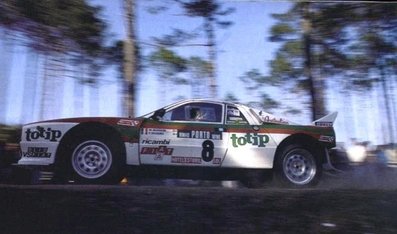 Massimo "Miki" Biasion - Tiziano Siviero
18º Rallye de Portugal - Vinho do Porto 1984. Lancia Rally 037 (TO W67784). Clasificado 4º.

Del 6 al 10 de Marzo, Estoril, Portugal.
Superficie: asfalto - tierra.

El Rally tenia un total de 2400.00 km de los que 685.00 km divididos en 45 tramos eran especiales.

Tomaron la salida 70 equipos, finalizaron 20.@
Palabras clave: Miki_Biasion;Tiziano_Siviero;Lancia;Rally;Grupo_B;Portugal;1984