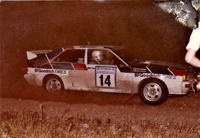John Buffum - Fred Gallagher
31º Acropolis Rally 1984. Audi Quattro A2. Clasificado 5º.

Del 26 al 31 de Mayo, Atenas, Grecia.
Superficie: tierra.

El Rally tení­a un total de 2265 km, de los que 796.62 km divididos en 47 tramos eran especiales.

Tomaron la salida 104 equipos, finalizaron 32.@
Palabras clave: ;Audi;Quattro;Grecia;Acropolis;1984;Grupo_B