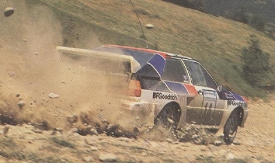 John Buffum - Fred Gallagher
31º Acropolis Rally 1984. Audi Quattro A2. Clasificado 5º.

Del 26 al 31 de Mayo, Atenas, Grecia.
Superficie: tierra.

El Rally tení­a un total de 2265 km, de los que 796.62 km divididos en 47 tramos eran especiales.

Tomaron la salida 104 equipos, finalizaron 32.@
Palabras clave: ;Audi;Quattro;Grecia;Acropolis;1984;Grupo_B