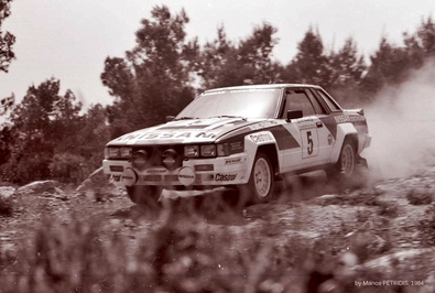 Timo Salonen - Seppo Harjanne
31º Acropolis Rally 1984. Nissan 240 RS. Clasificado 6º.

Del 26 al 31 de Mayo, Atenas, Grecia.
Superficie: tierra.

El Rally tení­a un total de 2265 km, de los que 796.62 km divididos en 47 tramos eran especiales.

Tomaron la salida 104 equipos, finalizaron 32.@
Palabras clave: Timo_Salonen;Acropolis;Grecia;Nissan;Grupo_B;1984
