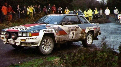 Timo Salonen - Seppo Harjanne
33º Lombard RAC Rally 1984. Nissan 240RS, (FXI 2372). Clasificado 6º.

Del 25 al 29 de Noviembre, Chester, Cheshire, Inglaterra, Reino Unido.
Superficie: tierra.

El Rally tenia un total de 3232.00 km de los que 868.54 km divididos en 56 tramos eran especiales.

Se inscribieron 124 equipos, tomaron la salida 119, finalizaron 52.@
Palabras clave: Timo_Salonen;Seppo_Harjanne;Nissan;t;Grupo_B;Gran_Bretaña;1984;RAC_Rally
