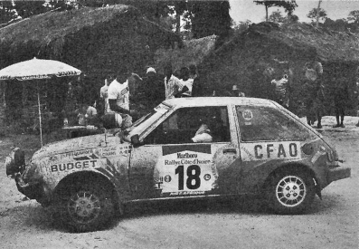 Patrick Tauziac - Lois Cournil
16º Rally Costa de Marfil 1984. Mitsubishi Colt. Clasificado 6º.

Del 31 de Octubre al 4 de Noviembre, Africa.
Superficie: tierra.

El Rally constaba de 4 etapas con un total de 4012 km y 46 controles horarios.

Tomaron la salida 50 equipos, finalizaron 6.@
Palabras clave: Mitsubishi;Colt;Costa_Marfil;Cote_Ivoire;1984