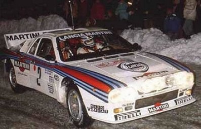 Markku Alén - Ilkka Kivimäki
52º Rallye Automobile de Monte-Carlo 1984. Lancia Rally 037 (TO W67785). Clasificado 8º.

Del 21 al 27 de Enero, Monte-Carlo.
Superficie: asfalto - nieve.

El Rally tenia un total de 3328.90 km de los que 753.20 km divididos en 30 tramos eran especiales, (4 de ellas fueron canceladas SS3 St Jean en Royans de 39 Km, SS11 Les Savoyons - Sigoyer de 32 Km, SS12 Pont sur Barrage du Sautet de 18,40 Km, SS13 Chateau d'Ancelle - La Batie Neuve de 11,20 Km).

Se inscribieron 222 equipos, tomaron la salida 209, finalizaron 120.@
Palabras clave: Markku_Alen;Ilkka_Kivimaki;Lancia;Grupo_B;Montecarlo;1984