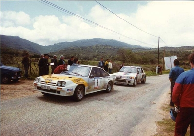 28º Tour de Corse - Rallye de France 1984
En primera linea de imagen el Opel Manta 400 (GG-CT 361) de Guy Fréquelin - Christian Gilbert 