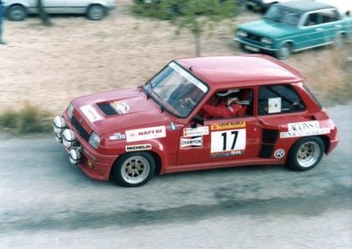 Eliazar. Nieto - M. Marti­nez
32º Rally RACE - Costa Blanca 1984. Renault 5 Turbo. Clasificado 9º.

Del 17 al 19 de Marzo, Alicante, España.
Superficie: asfalto.

El Rally tenía un total de 398.61 km cronometrados.

Tomaron la salida 98 equipos, finalizaron 48.@
Palabras clave: Porsche;Grupo_B;RACE;Costa_Blanca;1984