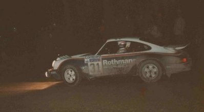 Roger Clark - Ian Grindrod
33º Lombard RAC Rally 1984. Porsche 911 SC RS (A451 BJB).  Clasificado 11º.

Del 25 al 29 de Noviembre, Chester, Cheshire, Inglaterra, Reino Unido.
Superficie: tierra.

El Rally tenia un total de 3232.00 km de los que 868.54 km divididos en 56 tramos eran especiales.

Se inscribieron 124 equipos, tomaron la salida 119, finalizaron 52.@
Palabras clave: Roger_Clark;Ian_Grindrod;Porsche;SC;RS;Grupo_B;Gran_Bretaña;1984;Inglaterra