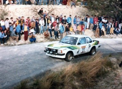 Michael Wallen - Tomás Aguado
32º Rally RACE - Costa Blanca 1984. Opel Ascona 2000. Clasificado 14º.

Del 17 al 19 de Marzo, Alicante, España.
Superficie: asfalto.

El Rally tenía un total de 398.61 km cronometrados.

Tomaron la salida 98 equipos, finalizaron 48.@
Palabras clave: Opel;Ascona;RACE;Costa_Blanca;1984