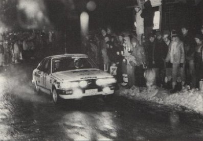 Shekhar Mehta - Yvonne Mehta
52º Rally Automobile de Monte-Carlo 1984. Subaru Leone 1800 (GM 58 NI 1272). Clasificado 14º.

Del 21 al 27 de Enero, Monte-Carlo.
Superficie: asfalto - nieve.

El Rally tenia un total de 3328.90 km de los que 753.20 km divididos en 30 tramos eran especiales, (4 de ellas fueron cancxeladas SS3 St Jean en Royans de 39 Km, SS11 Les Savoyons - Sigoyer de 32 Km, SS12 Pont sur Barrage du Sautet de 18,40 Km, SS13 Chateau d'Ancelle - La Batie Neuve de 11,20 Km).

Se inscribieron 222 equipos, tomaron la salida 209, finalizaron 120.@
Palabras clave: Shekhar_Mehta;Yvonne_Mehta;Subaru;Leone;Montecarlo;1984