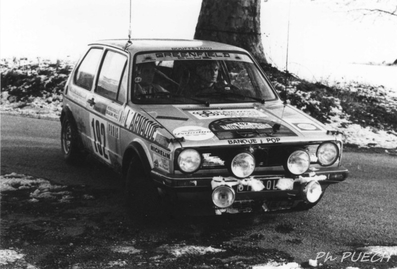 Philippe Bugalski - Dominique Perruchon
52º Rallye Automobile de Monte-Carlo 1984. Volkswagen Golf GTI. Clasificado 88º.
El Rally tenia un total de 3499 km de los que 722 km divididos en 30 tramos, eran especiales, (4 de ellas fueron cancxeladas SS3 St Jean en Royans de 39 Km, SS11 Les Savoyons - Sigoyer de 32 Km, SS12 Pont sur Barrage du Sautet de 18,40 Km, SS13 Chateau d'Ancelle - La Batie Neuve de 11,20 Km).
Se inscribieron 222 participantes, tomaron la salida 209, finalizaron 120.@
Palabras clave: ;Dominique_Perruchon;Volkswagen;Golf;GTI;Montecarlo;1984