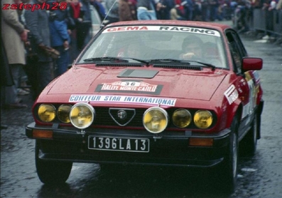 Jacques Panciatici - Françoise Sappey
52º Rally Automobile de Monte-Carlo 1984. Alfa Romeo GTV6. Clasificado 92º.

Del 21 al 27 de Enero, Monte-Carlo.
Superficie: asfalto - nieve.

El Rally tenia un total de 3328.90 km de los que 753.20 km divididos en 30 tramos eran especiales, (4 de ellos fueron canceladas SS3 St Jean en Royans de 39 Km, SS11 Les Savoyons - Sigoyer de 32 Km, SS12 Pont sur Barrage du Sautet de 18,40 Km, SS13 Chateau d'Ancelle - La Batie Neuve de 11,20 Km).

Se inscribieron 222 equipos, tomaron la salida 209, finalizaron 120.@
Palabras clave: ;Alfa_Romeo;Alfa_Romeo;GTV6;Montecarlo;1984