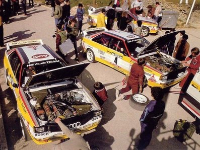 Asistencia del Equipo Audi Sport en el 8º Rallye de Portugal - Vinho do Porto 1984
Audi Quattro A2
4# (IN-NX 47) de Walter Röhrl - Christian Geistdörfer, clasificado 6º.

Los otros 2 son de:
1# (IN-NE 8)  Hannu Mikkola - Arne Hertz, clasificado 1º

7# (IN-YD 29) Stig Blomqvist - Björn Cederberg, abandonó por accidente en SS33 Nogueira 1 de 7 Km.

Del 6 al 10 de Marzo, Estoril, Portugal.
Superficie: asfalto - tierra.

El Rally tenia un total de 2400.00 km de los que 685.00 km divididos en 45 tramos eran especiales.

Tomaron la salida 70 equipos, finalizaron 20.@
Palabras clave: Walter_Rohrl;Christian_Geistdorfer;Hannu_Olavi_Mikkola;Arne_Hertz;Stig_Blomqvist;Bjorn_Cederberg;Audi;Quattro;Portugal;1984;Asistencias