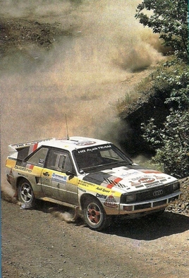 Walter Röhrl - Christian Geistdörfer
31º Rothmans Acropolis Rally 1984. Audi Sport Quattro S1 (IN-NC 46). Abandonó por el embrague en SS44 Geraki de 11.32 Km.

Del 26 al 31 de Mayo, Atenas, Grecia.
Superficie: tierra.

El Rally tení­a un total de 2265 km, de los que 796.62 km divididos en 47 tramos eran especiales.

Tomaron la salida 104 equipos, finalizaron 32.@

Palabras clave: Walter_Röhrl;Grupo_B;Audi;Sport;Quattro;Acropolis;Grecia;1984