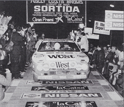 Carlo Capone - Sergio Cresto
32º Rally Costa Brava 1984. Lancia Rally 037 (TO W67782). Abandonó por accidente en SS28.
West Rally Team

Del 17 al 19 de Febrero, Lloret de Mar, Girona, Catalunya, España.
Superficie: tierra - asfalto.

El Rally tení­a un total de 1366.41 km, de los que 527.15 km divididos en 46 tramos eran especiales.

Tomaron la salida 60 equipos, finalizaron 25.@
Palabras clave: Carlo_Capone;Sergio_Cresto;Costa_Brava;Grupo_B;1984