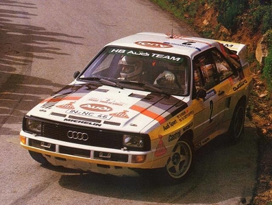 Walter Röhrl - Christian Geistdörfer
28º Tour de Corse - Rallye de France 1984. Audi Sport Quattro S1 (IN-NC 46). Abandonó por motor en SS8 Muracciole - Abbazia de 50.50 km.

Del 3 al 5 de Mayo, Ajaccio, Córcega, Francia.
Superficie: asfalto.

El Rally tenia un total de 1618 km de los que 1130.9 km divididos en 30 tramos eran especiales.

Se inscribieron 158 equipos, tomaron la salida 155, finalizaron 57.@
Palabras clave: Walter_Röhrl;Audi;Quattro;Sport;Corcega;Grupo_B;1984;Corse