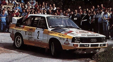 Walter Röhrl - Christian Geistdörfer
28º Tour de Corse - Rallye de France 1984. Audi Sport Quattro S1 (IN-NC 46). Abandonó por motor en SS8 Muracciole - Abbazia de 50.50 km.

Del 3 al 5 de Mayo, Ajaccio, Córcega, Francia.
Superficie: asfalto.

El Rally tenia un total de 1618 km de los que 1130.9 km divididos en 30 tramos eran especiales.

Se inscribieron 158 equipos, tomaron la salida 155, finalizaron 57.@
Palabras clave: Walter_Röhrl;Audi;Quattro;Sport;Corcega;Grupo_B;1984;corse