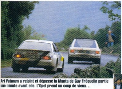 Guy Fréquelin - Christian Gilbert (Tilber)
28º Tour de Corse - Rallye de France 1984. Peugeot 205 Turbo 16 (323 EXA 75). Abandonó por accidente SS19 Corbara - Calenzana de 23.90 Km.
Debut en una prueba del Mundial de Rallys del Peugeot 205 Turbo 16

Detrás el Opel Manta 400 (GG-CT 361) de Guy Frequelin - Christian Gilbert. Clasificado 9º.

Del 3 al 5 de Mayo, Ajaccio, Córcega, Francia.
Superficie: asfalto.

Del 3 al 5 de Mayo, Ajaccio, Córcega, Francia.
Superficie: asfalto.

El Rally tenia un total de 1618 km de los que 1130.9 km divididos en 30 tramos eran especiales.

Se inscribieron 158 equipos, tomaron la salida 155, finalizaron 57.
@
Palabras clave: ;Opel;Peugeot;Turbo;Manta;Grupo_B;Corcega;1984;Debut;Corse