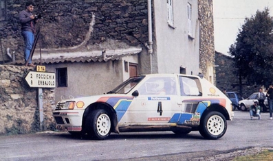 Ari Vatanen - Terry Harryman
28º Tour de Corse - Rallye de France 1984. Peugeot 205 Turbo 16 (323 EXA 75). Abandonó por accidente SS19 Corbara - Calenzana de 23.90 Km.

Debut en el Mundial de Rallys del Peugeot 205 T16.

Del 3 al 5 de Mayo, Ajaccio, Córcega, Francia.
Superficie: asfalto.

El Rally tenia un total de 1618 km de los que 1130.9 km divididos en 30 tramos eran especiales.

Se inscribieron 158 equipos, tomaron la salida 155, finalizaron 57.@
Palabras clave: ;Peugeot;Turbo;Grupo_B;Corcega;1984;Debut;Corse