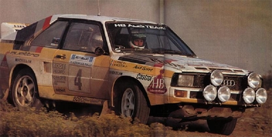Michèle Mouton - Fabrizia Pons
31º Rothmans Acropolis Rally 1984. Audi Sport Quattro S1 (IN-NL 2). Abandonó por motor en SS14 Makrirahi de 15.53 Km.

Del 26 al 31 de Mayo, Atenas, Grecia.
Superficie: tierra.

El Rally tení­a un total de 2265 km de los que 796.62 km divididos en 47 tramos eran especiales.

Tomaron la salida 104 equipos, finalizaron 32.@
Palabras clave: Michele_Mouton;Audi;Sport;Quattro;Grupo_B;Grecia;Acropolis;1984