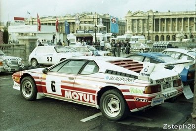 Bernard Béguin - Jean-Jacques Lenne
43º Tour de France Automobile 1984. BMW M1 (4102 QC 78). Abandonó por avería mecánica.

Del 24 al 28 de Septiembre, Paris, Nice, Francia.
Superficie: asfalto.

Tomaron la salida 96 equipos, finalizaron 55.@
Palabras clave: Bernard_Beguin;BMW;M1;Grupo_B;1984;Parque_Cerrado;Tour_France_Automobile;Francia