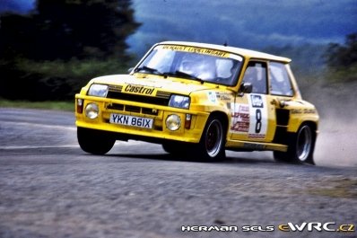 Lars-Erik Walfridsson - Lars Bäckman
15º Criterium Lucien Bianchi 1984. Renault 5 Turbo (YKN 861X). Abandonó por la caja de cambios.

Del 31 de Agosto al 2 de Septiembre, Beaumont-Charleroi, Bélgica.
Superficie: asfalto - tierra.

El Rallye tenía un total de 479.00 km cronometrados. 

Se inscribieron 165 equipos, finalizaron 72.@
Palabras clave: Renault;Grupo_B;Criterium_Lucien_Bianchi;1984