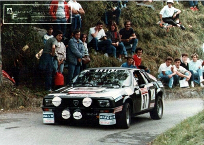 Emilio Mannucci - Valter Belcari
26º Rallye Sanremo 1984. Lancia Beta Montecarlo. Abandonó, desconocemos el motivo y en que especial.

Del 30 de Septiembre al 5 de Octubre, Sanremo, Liguria, Imperia, Italia.
Superficie: asfalto -tierra.

El Rally tenia un total de 2546.29 km de los que 807.69 km divididos en 56 tramos eran especiales, (2 de ellas fueron canceladas SS7 Sante Luce de 12,30 km y SS26 Chiusdino 2 de 17,41 Km).

Se inscribieron 104 equipos, tomaron la salida 100, finalizaron 35.@
Palabras clave: Lancia;Beta;Montecarlo;Sanremo;1984