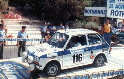 Andrzej Lubiak - Maciej Wislawski
31º Rothmans Acropolis Rally 1984. Polski Fiat 126 (BBA 233N)). Abandonó por el embrague.

Del 26 al 31 de Mayo, Atenas, Grecia.
Superficie: tierra.

El Rally tení­a un total de 2265 km, de los que 796.62 km divididos en 47 tramos eran especiales.

Tomaron la salida 104 equipos, finalizaron 32.@
Palabras clave: Polski;Fiat;Acropolis;Grecia;1984