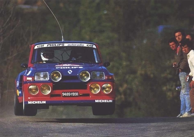 Jean Ragnotti - Pierre Thimonier
44º Tour de France Automobile 1985. Renault 5 Maxi Turbo (9489 YB 91). Clasificado 1º.

Del 21 al 24 de Octubre, Paris - Niza, Francia.
Superficie: asfalto.

Tomaron la salida 72 equipos, finalizaron 34.@
Palabras clave: ;Renault;Maxiturbo;Francia;Grupo_B;1985;