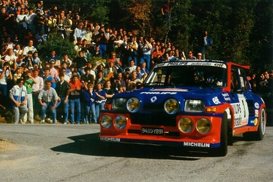 Jean Ragnotti - Pierre Thimonier
29º Tour de Corse - Rallye de France 1985. Renault 5 Maxiturbo (9489 YB 91). Clasificado 1º.

Del 2 al 4 de Mayo, Ajaccio, Córcega, Francia.
Superficie: asfalto.

El Rally tenia un total de 1603.00 km de los que 1122.25 km divididos en 30 tramos eran especiales (1 de ellos fue cancelado, SS5 Sartene - Zonza de 44.23 km, por el fatal accidente de Attilio Bettega en el tramo anterior, SS4 Zerubia - Santa Giulia de 30.60 km).

Tomaron la salida 139 equipos, finalizaron 45.@
Palabras clave: Renault;Grupo_B;Corcega;1985;Corse;